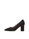 SELECTED FEMME Femme Slfalex Leather Round High Heel B Escarpins, Noir (Black Black), 37 EU