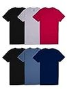 Fruit of the Loom Men's Eversoft Cotton Stay Tucked Crew T-Shirt, Regular - 6 Pack - Colors May Vary, Medium