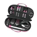 RLSOCO Hard Case for Dyson Airwrap Complete Long/Complete Styler HS05 HS01 - Fits 4pcs Long Barrels or Short Barrels-Pink（Case only,Hair Styler is not Included）