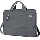 LANDICI Laptop Bag Case 17 17.3 inch, Waterproof Computer Sleeve Cover Compatible with MacBook 17, 17-18 inch HP Acer Dell Lenovo ASUS Laptop, Slim Briefcase with Shoulder Strap, Grey