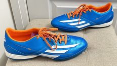 Adidas F10 Blue Orange Indoor Soccer Shoes Sneakers Cleats Lace Up Futbol Mens 9