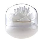 Bloss Qtips Holder Cotton Swab Organizer Lotus Shape Swab Cosmetic Storage&Toothpick Holder, White