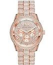 Michael Kors MK6933 Bradshawn Rose Gold Tone Dial Pave Glitz Crystal Accent Stainless Steel Women's Watch
