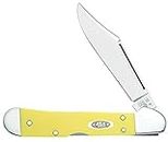 CASE XX Smooth Yellow Delrin Mini Copperlock CV Steel Pocket Knife Knives