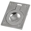Aexit Furniture Cabinet Rectangular Metal Ring Pull Handle Silver Tone (5923696e922ec850e60531cbd3393c16)