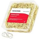 300 Premium Cute Paper Clips Gold Smooth Stainless Steel Wire Small Paper Clips for Office Supplies Girls Kids School Students Paper Document Organizing with Storage Box by VENCINK (1 inch)