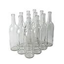 FastRack - W5 Wine Bottles, 12 Bordeaux Wine Bottles, 12 Clear Wine Bottles, 750 ml Empty Bottles