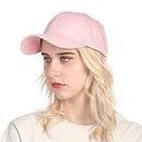 Tomorrow Baseball Caps for Women - Plain Baseball Caps for Sports Outdoor Activities Gym - Summer Hat for Womens Exercise Caps for Girls (Pink)