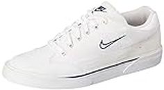 Nike Men's Retro GTS Tennis Shoes, White Midnight Navy Matte Aluminium, 10.5 CA