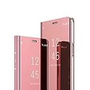 MRSTER iPhone 6s Cover, Mirror Clear View Standing Cover Full Body Protettiva Specchio Flip Custodia per Apple iPhone 6 / iPhone 6S. Flip Mirror: Rose Gold