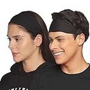 Boldfit Nylon Gym Headband for Men and Women - Sports Headband for Workout & Running, Breathable, Non-Slip & Quick Drying Head Bands for Long Hair (Black), One Size (Headbandblack)