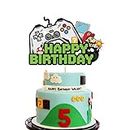 Zyozique Video Game Cake Topper Gamer Themed Happy Birthday Cake Decorations, Video Game Party Supplies for Kids Boy Girls Adults Birthday, Perfect Cake Decor for Video Game Fans