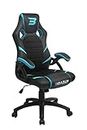 BraZen Puma Pc Gaming Chairs For Adults Ergonomic Design PU Leather Bucket Seat Padded Fixed Armrest Butterfly Mechanism and Swiveling Compatible Largest British Brand- Blue