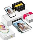 Liene 4x6'' Photo Printer, Phone Printer 100 Sheets, Full-Color Photo, Portable Instant Photo Printer for iPhone Android, Thermal Dye Sublimation, Wi-Fi Picture Printer 100 Papers & 3 Cartridges