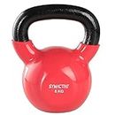 Amazon Brand - Symactive Vinyl Coated Solid Kettlebell for Gym Exercises, 6 kg