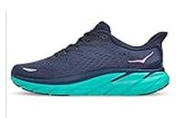 Hoka One One Womens Clifton 8 Mesh Outer Space Atlantis Trainers 7 US