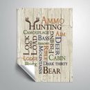 Millwood Pines Hunting Words Removable Wall Decal Vinyl, Metal in White | 48 H x 36 W in | Wayfair 40E8D2F879F2490AB435D8C9E5CBF43F