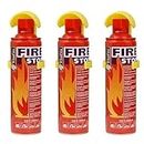 Sashik Pack of 3 Fire Extinguisher for Home,Office,Kitchen,Factory,Car,Truck and Much More Uses 500ml Each