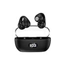 Xfopz Wireless Headphones Black Color,Wireless Ear Clip Bone Conduction Earphones Bluetooth 5.3,Small Open Ear Earbuds IPX5 Waterproof Mini Open Ear Headsets for Running Cycling Workout