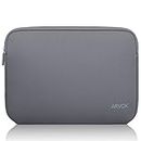 Arvok 15 15.6 16 Inch Laptop Sleeve Multi-Color Size Choices Case/Water-Resistant Neoprene Notebook Computer Pocket Tablet Briefcase Carrying Bag/Pouch Skin Cover for HP/Dell/Lenovo/Asus/Acer Grey