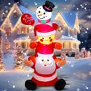 6 ft Christmas Inflatables Outdoor Decoration Stacked Gingerbread Man 
