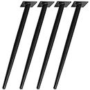 4 Pack Metal Table Legs, 400-700mm Oblique Tapered Legs, Furniture Replacement Legs Anti-Skid Mute for Tea Table, Chair and Dressing Table (Color : Black, Size : 700mm)