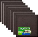 8 Pack Brown Self-Adhesive Felt Pads- Furniture Protector for Floors, Cut to Fit
