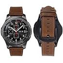 MroTech 22mm Leather Strap Quick Release Compatible Samsung Galaxy Watch 46mm, Gear S3 Frontier / S3 Classic SM-R760, Huawei Watch GT, Huawei Watch 2 Classic, Moto 360 2nd Gen 46mm - Chocolate Coffee