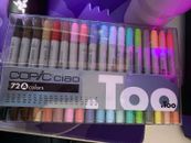 Copic 72-A Ciao Marker Pen Set, Assorted - 72 Piece. Light use