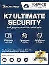 K7 Ultimate Security Antivirus Software 2024 |1 Devices, 1 Year| Threat Protection, Internet Security,Data Backup,Mobile Protection laptop,PC, Mac®,Phones,Tablets-No CD