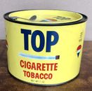 Lata publicitaria de tabaco de cigarrillo superior de colección 7 OZ con tapa cigarro vacío