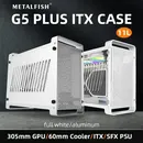 METALFISH G5 Plus Aluminum ITX White Case Suitcase Portable PC Gaming Computer Small Chassis Support