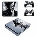 Elton Batman V/S Grinding Joker Theme 3M Skin Sticker Cover for PS4 Slim Console and Controllers
