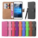 Microsoft Lumia Phone Case Leather Wallet Flip Stand View Cover for Microsoft