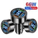 4 USB Port Super Fast Car Charger Adapter for iPhone Samsung Android Cell Phone