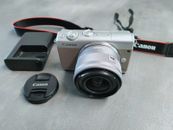 Canon EOS M100 24,2 megapixel fotocamera digitale mirrorless argento obiettivo 15-45 mm 