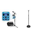 singtrix Portable Karaoke Machine On Shark Tank, Kids & Adults, All-in-One Karaoke System & Pyle-PRO Microphone Stand - Universal Mic Mount with Heavy Compact Base