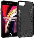 MYLB Soft TPU Silicone Bumper Case cover for iphone SE 2020 iphone 6/6s iphone 7 iphone 8 case - Black
