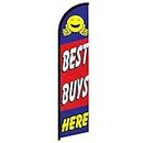 Infinity Republic - Best Buys Here Windless Full Sleeve Banner Swooper Flag - Perfect for Businesses, Dealerships, Furniture Stores, Super Deals, etc!