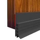 Suptikes 2 Pack Door Draft Stopper, Door Sweep for Exterior/Interior Doors, Under Door Seal Under Door Draft Blocker, Soundproof Door Bottom Weather Stripping, 2" W x 39" L, Black