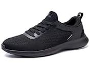 SPIEZ Mens Non Slip Shoes - SRC Certification Food Service Shoes Oilproof with Arch Support Black US7.5-12
