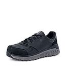 Shoes for Crews Bridgetown, Men's Aluminum Toe (at) Slip Resistant Work Shoes, Water Resistant Sneakers, Black, Black, 7