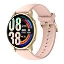 BVILY Smart Watches for Women Men (Answer/Make Calls) Compatible with iPhone/Android Phones, 1.32" HD Screen Fitness Tracker Heart Rate Monitor 100+ Sports Tracker Watch IP68 Waterproof (Gold)
