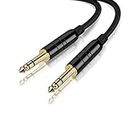 CableCreation TRS to 6.35mm, 6.35mm 1/4" TRS to 6.35mm 1/4" TRS Balanced Stereo Audio Cable, Male to Male, for Guitar, Electric Bass Guitar, Amplifier, Speaker, Line-Level Audio 10 FT (3M)/ Black