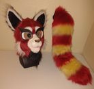RedPanda Fursuit Partial Animal Costume Mascot Head And Tail!