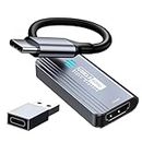 Papeaso Video Capture Card, HDMI to USB C 3.0 Capture Card, 1080P 60FPS Video Capture Device, for Streaming, Teaching,Gaming, Video conferencing or Live Broadcasting