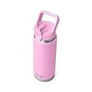 YETI Rambler 26 oz Bottle, Vacuum Insulated, Stainless Steel with Straw Cap, Power Pink