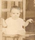 Vintage Postcard Real Photo Cute child shoe less ladder back chair c 1917-1930 