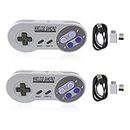 2 Pack Wireless Controller for SNES Classic Editionï¼Ë†Miniï¼â€°/ for NES Classic Edition, Gamepad with USB Wireless Receiver Compatible for Switch, Windows, iOS, Liunx, Android Device