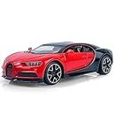 COOLPUR 1:32 Bugatti Chiron zinc Alloy Pull Back Car Diecast Electronic Toys with Lights and Music,Decorative,Mini Vehicles Toys for Kids,Boyfriend,Young Peoples Gift(red)